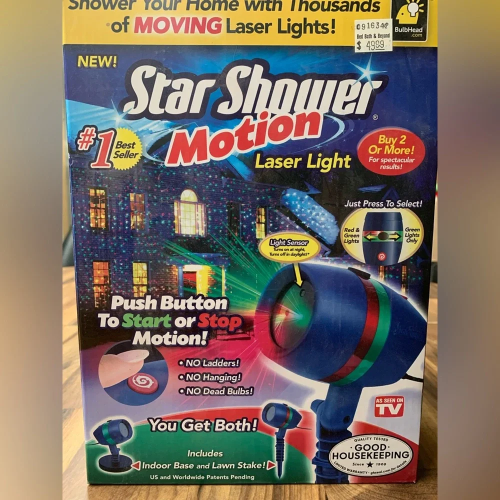 Bulbhead Star Shower Motion Laser Light Yard Projector Christmas ASOTV